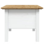 Mesa de centro BODO madera de pino blanco y marrón 100x55x46 cm