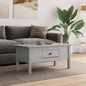 BODO Coffee table white and brown pine wood 100x55x46 cm