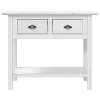 Mesa consola BODO madera maciza de pino blanco 91x35x74 cm