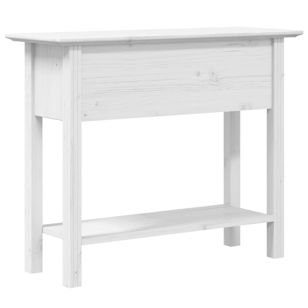 Mesa consola BODO madera maciza de pino blanco 91x35x74 cm