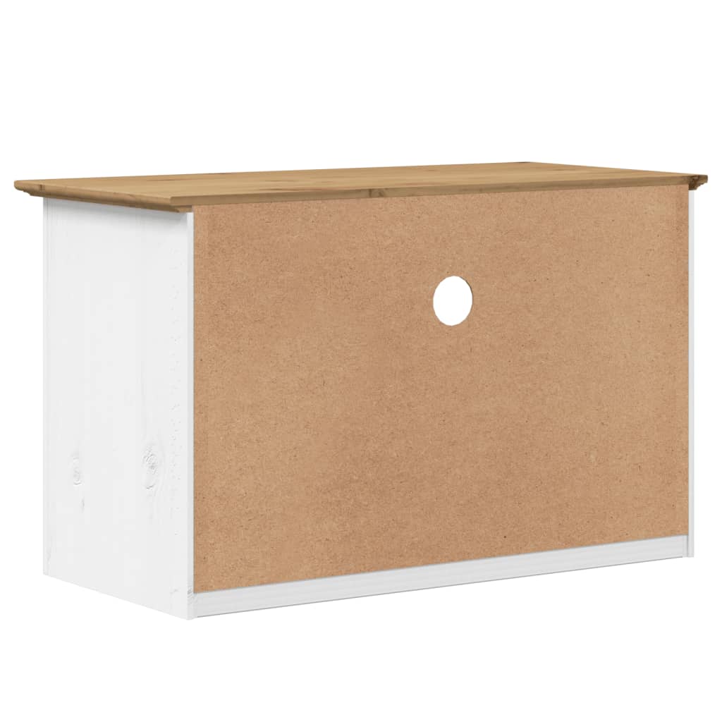 Mueble de TV 2 cajones BODO madera pino marrón 91,5x44,5x56 cm