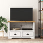 TV unit with 2 drawers BODO brown pine wood 91.5x44.5x56 cm