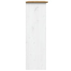 Armario con puertas de vidrio BODO madera de pino blanco marrón