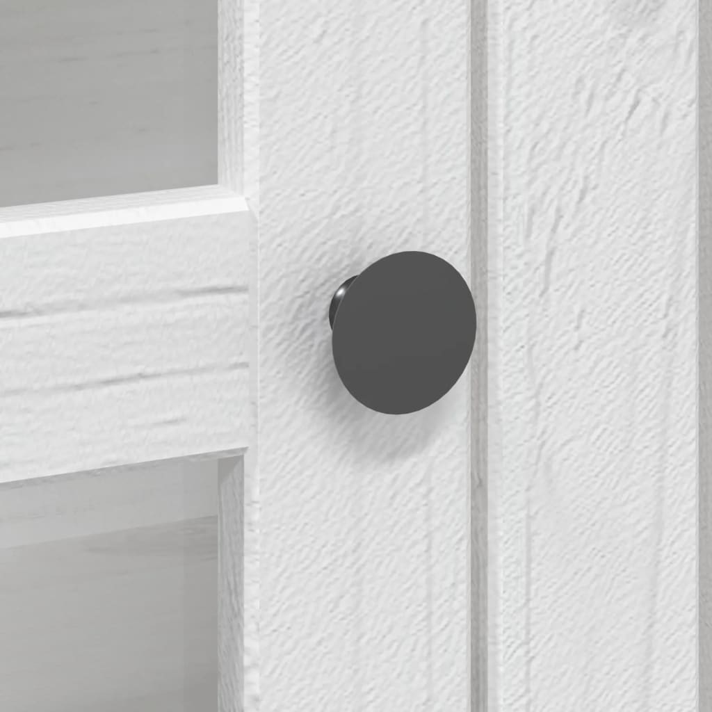 Armario con puertas de vidrio BODO madera de pino blanco marrón