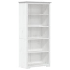 Librería BODO 5 estantes madera maciza pino blanco 82x40x173 cm