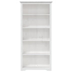 Librería BODO 5 estantes madera maciza pino blanco 82x40x173 cm