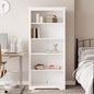 Estante BODO 5 prateleiras madeira maciça pinho branco 82x40x173 cm