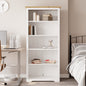 Estante BODO 5 prateleiras madeira maciça pinho branco 82x40x173 cm