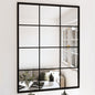 Espejos de pared 2 uds metal negro 100x40 cm