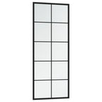 Espejos de pared 2 uds metal negro 100x40 cm