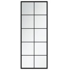 Espejos de pared 2 uds metal negro 100x40 cm
