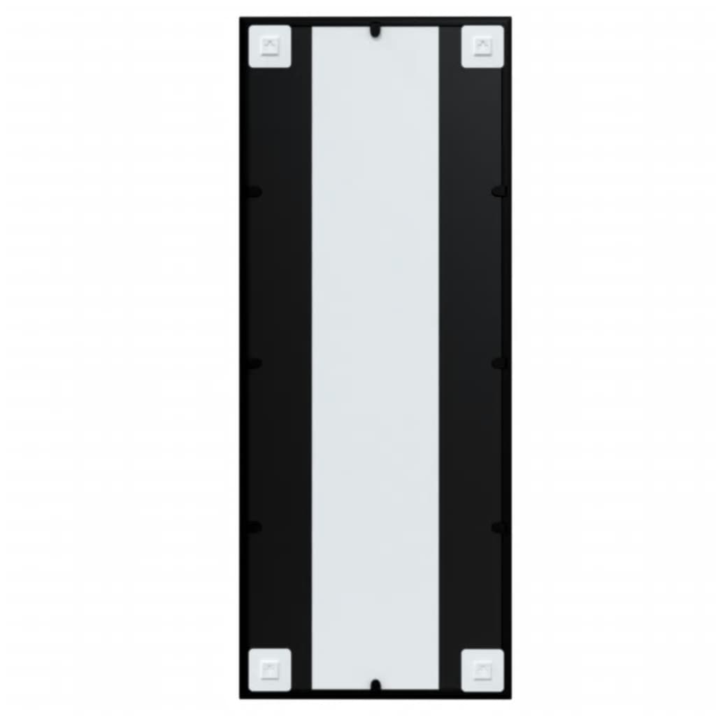 Espejos de pared 2 uds metal negro 100x40 cm