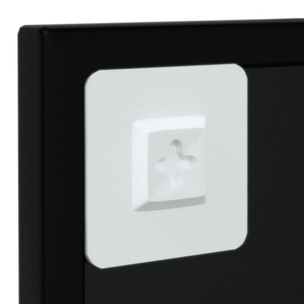 Espejos de pared 2 uds metal negro 100x40 cm