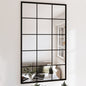 Espejos de pared 2 uds metal negro 100x40 cm