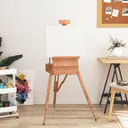 Caballete de pintura madera maciza de haya 100x104x172 cm