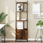 Estante com porta madeira cinzento Sonoma 44,5x30x154,5 cm