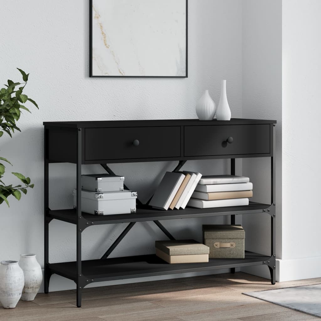 Mesa consola BODO madera maciza de pino blanco 91x35x74 cm