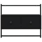 Mueble de TV de pared madera ingeniería negro 60,5x30x51 cm
