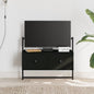 Mueble de TV de pared madera ingeniería negro 60,5x30x51 cm