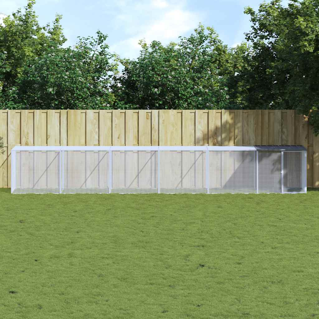 Gallinero con techo acero galvanizado antracita 1003x98x90 cm