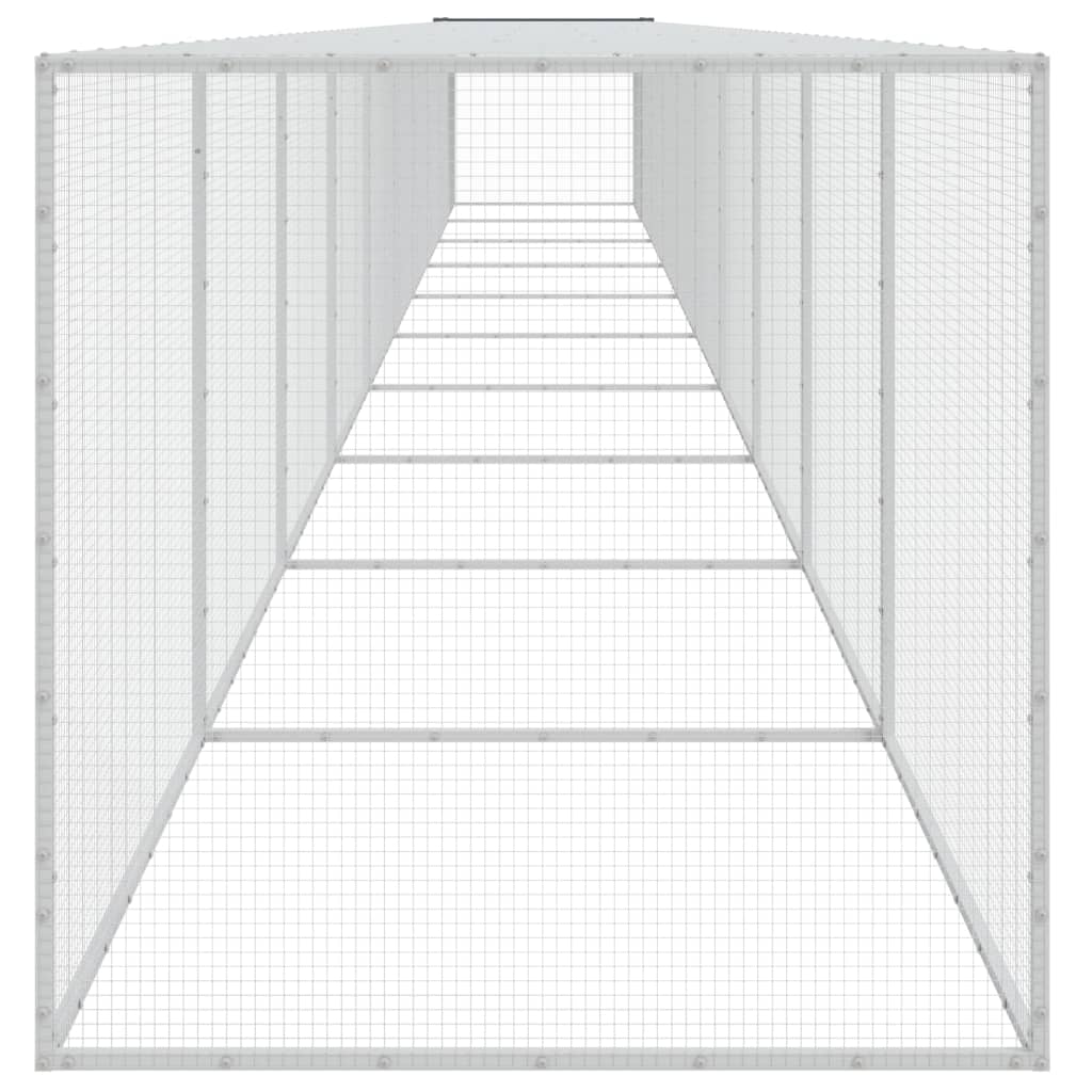 Gallinero con techo acero galvanizado antracita 1003x98x90 cm
