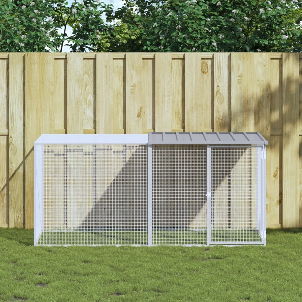 Gallinero con techo acero galvanizado antracita 1003x98x90 cm