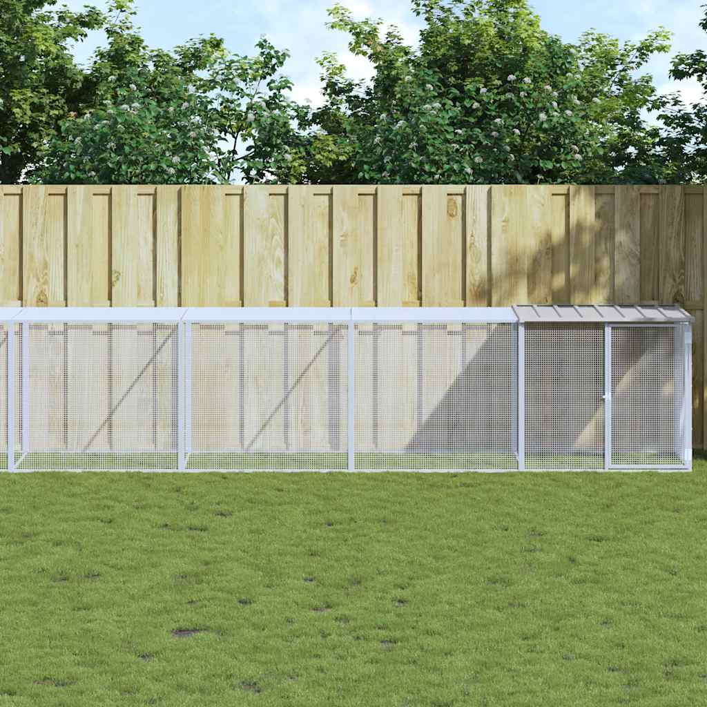 Gallinero con techo acero galvanizado antracita 1003x98x90 cm