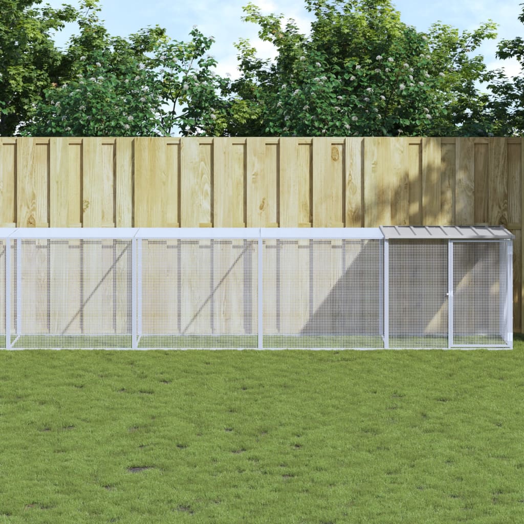 Gallinero con techo acero galvanizado antracita 1003x98x90 cm