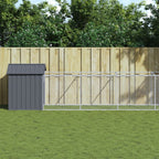 Caseta de perros con corral acero galvanizado 165x455x181 cm