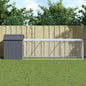 Gallinero con corral acero galvanizado gris 110x1017x110 cm