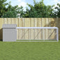 Gallinero con corral acero galvanizado gris 110x1017x110 cm