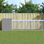Gallinero con corral acero galvanizado gris 110x1017x110 cm