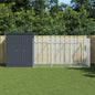 Caseta de perros con corral acero galvanizado 165x455x181 cm