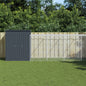Gallinero con corral acero galvanizado gris 110x1017x110 cm