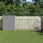 Gallinero con corral acero galvanizado gris 110x1017x110 cm