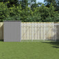Gallinero con corral acero galvanizado gris 110x1017x110 cm