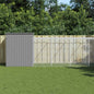 Gallinero con corral acero galvanizado gris 110x1017x110 cm