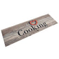 Alfombra de cocina lavable terciopelo aspecto hormigón 45x150cm
