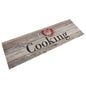 Alfombra de cocina lavable terciopelo aspecto hormigón 45x150cm