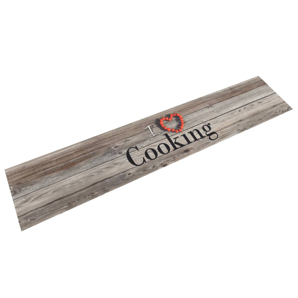 Alfombra de cocina lavable terciopelo aspecto hormigón 45x150cm
