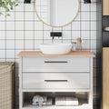 Encimera de baño madera maciza de haya 100x50x1,5 cm
