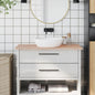 Encimera de baño madera maciza de haya 100x50x1,5 cm