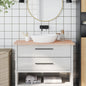Encimera de baño madera maciza de haya 100x50x1,5 cm