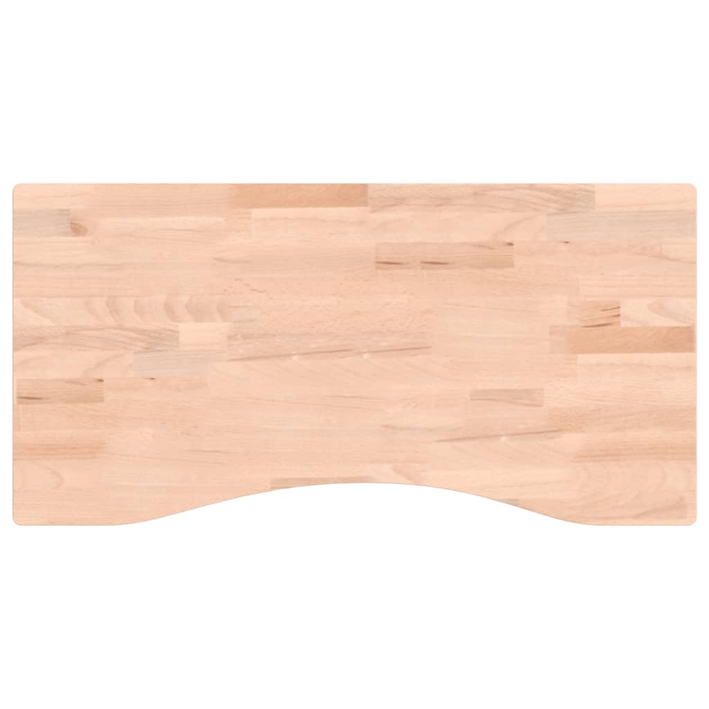 Tablero de escritorio madera maciza de haya 80x(36-40)x2,5 cm