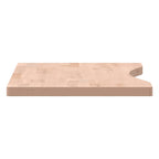 Tablero de escritorio madera maciza de haya 80x(36-40)x2,5 cm