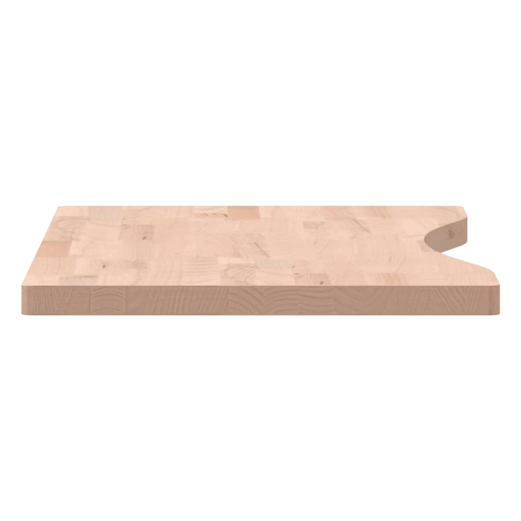 Tablero de escritorio madera maciza de haya 80x(36-40)x2,5 cm