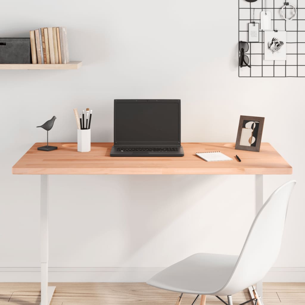Solid beech wood desk top 100x50x1.5 cm