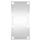 Espejo de pared con luces LED vidrio rectangular 30x60 cm