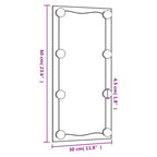 Espejo de pared con luces LED vidrio rectangular 30x60 cm