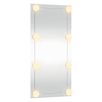 Espejo de pared con luces LED vidrio rectangular 30x60 cm